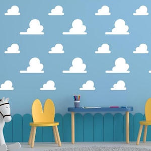 Toy Story  inspired Clouds, x20 Clouds /pack, Kids wall decal, Nursery decor, Wall stickers, Kids Wall Decor, Bedroom wall decal