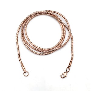 100 % Copper Snake Chain Oxidized Copper Chain Necklace Pure Copper Chain Solid jewelry Chain  Copper Chain Jewelry For Gift