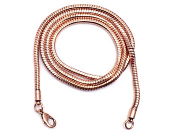 Oxidized Copper Snake Chain Necklace: Solid Copper Jewelry