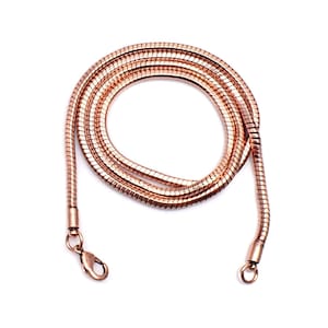 100 % Copper Snake Chain Oxidized Copper Chain Necklace Pure Copper Chain Solid jewelry Chain  Copper Chain Jewelry For Gift