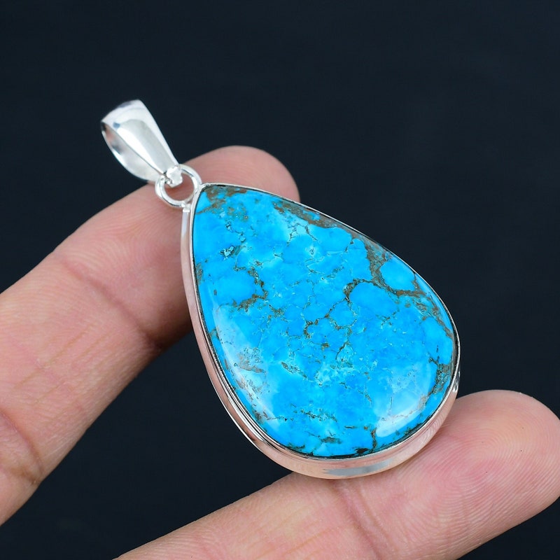 Turquoise Flower Gemstone Pendant
