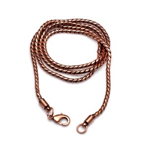 Copper Snake Chain Oxidized Copper Chain Necklace Pure Copper Chain Solid jewelry Chain Handmade Copper Chain Jewelry Gift For Her Mom