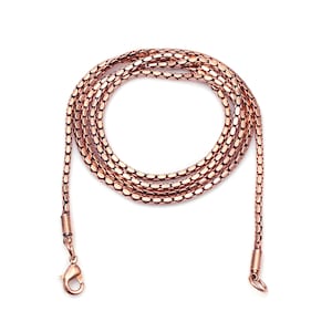 Reines Kupfer Box Kette Halskette Fischgrät Kupfer Schmuck Kupfer Kette Halskette Schmuck für Eco freundliche Kette Geschenk