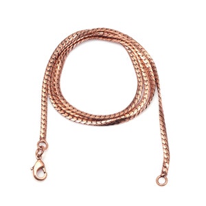 Pure Copper Snake Chain Oxidized Copper Chain Necklace Copper Chain Solid jewelry Copper Chain Jewelry Gift For Her/him