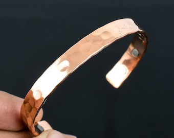 Hammered Pure Copper Bangle Jewelry for Her/him