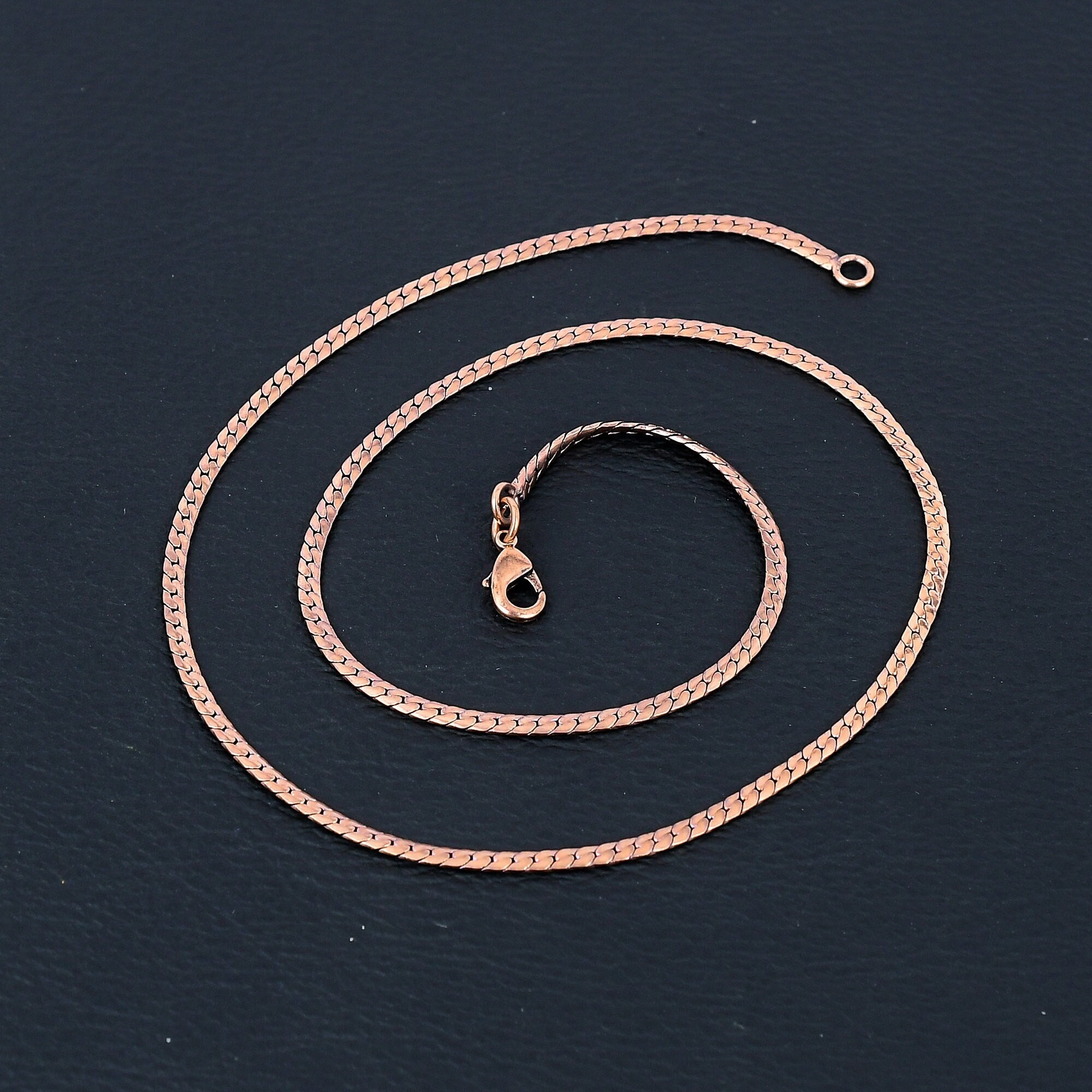 Oxidized Copper Snake Chain Necklace: Solid Copper Jewelry Gift