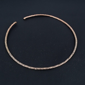 Adjustable Copper Wire Choker Necklace: Handmade Collar Jewelry