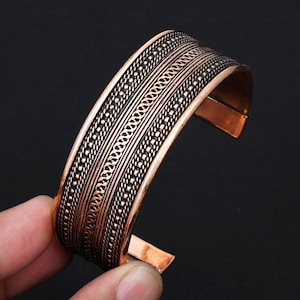 Adjustable Pure Copper Bangle:  Wrist Cuff
