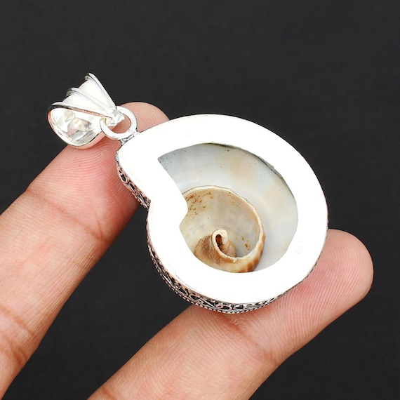 Ciondolo In Argento Sterling 925 Con Pietra Preziosa Ovale In Onice - Foto 5