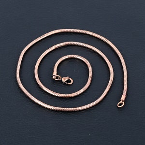 100 % Copper Snake Chain Oxidized Copper Chain Necklace Pure Copper Chain Solid jewelry Chain  Copper Chain Jewelry For Gift
