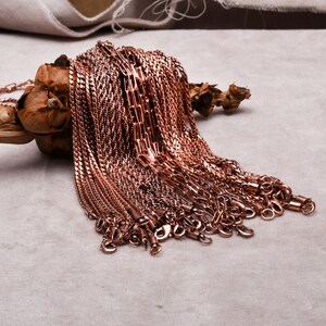 Oxidized Copper Rope Chain Necklace: Solid Copper Jewelry Gift - Etsy