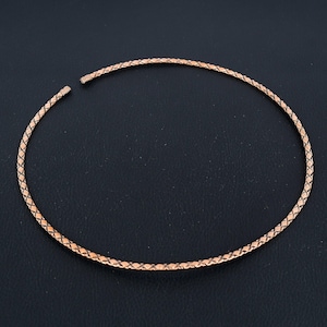 Adjustable Copper Wire Choker Necklace: Handmade Collar Jewelry