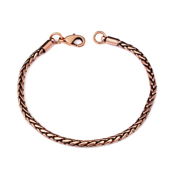 Pure Copper Wheat Chain Anklet or Bracelet: Solid Copper Jewelry for her/him
