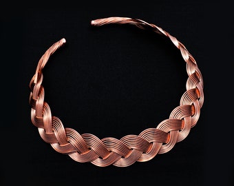 Pure Copper Choker Necklace, Ethnic Necklace, Copper Wire  Design Necklace,   Copper Wire Necklace Jewelry, Easter Gift