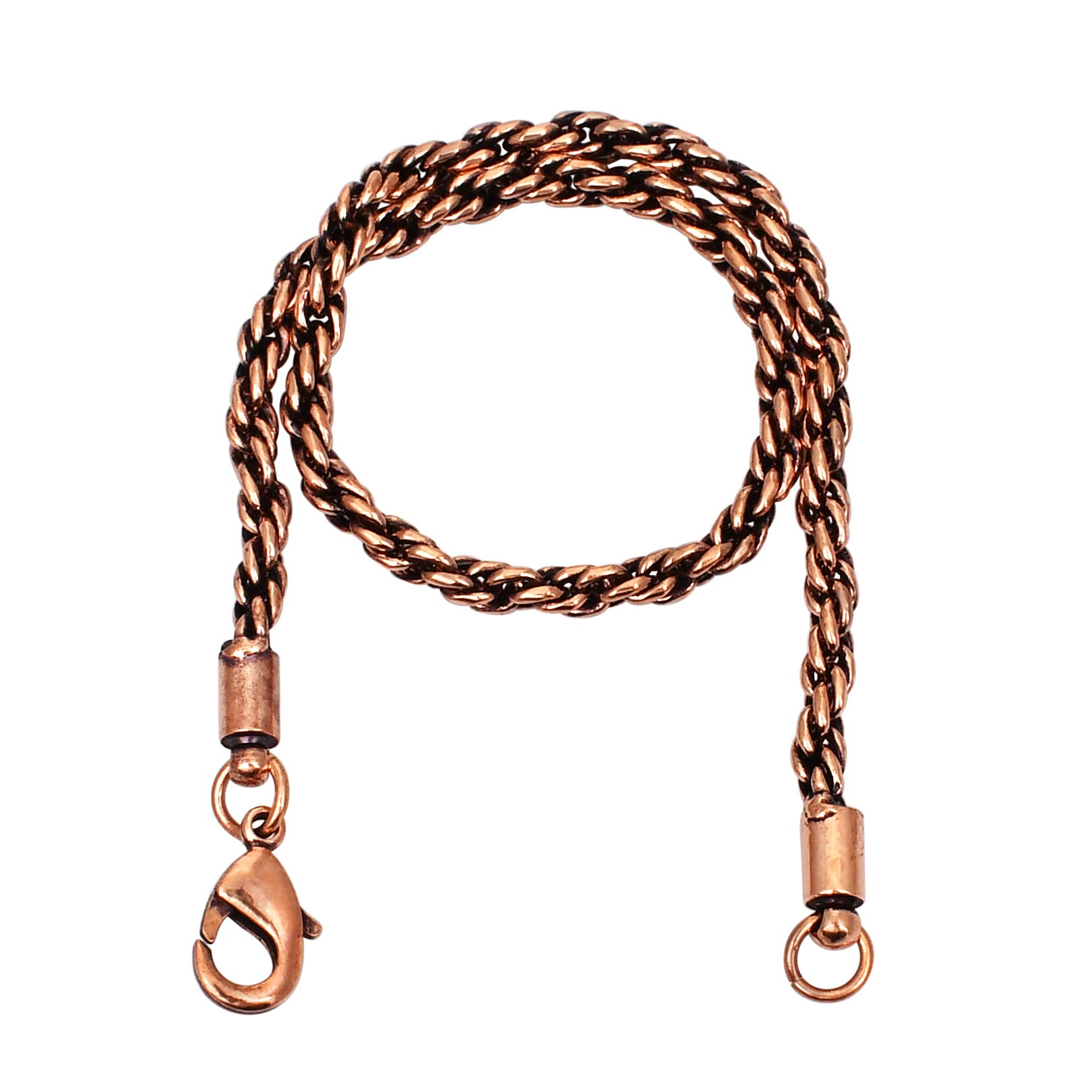 Oxidized Solid Copper Rope Chain Bracelet: Unisex Jewelry - Etsy Australia