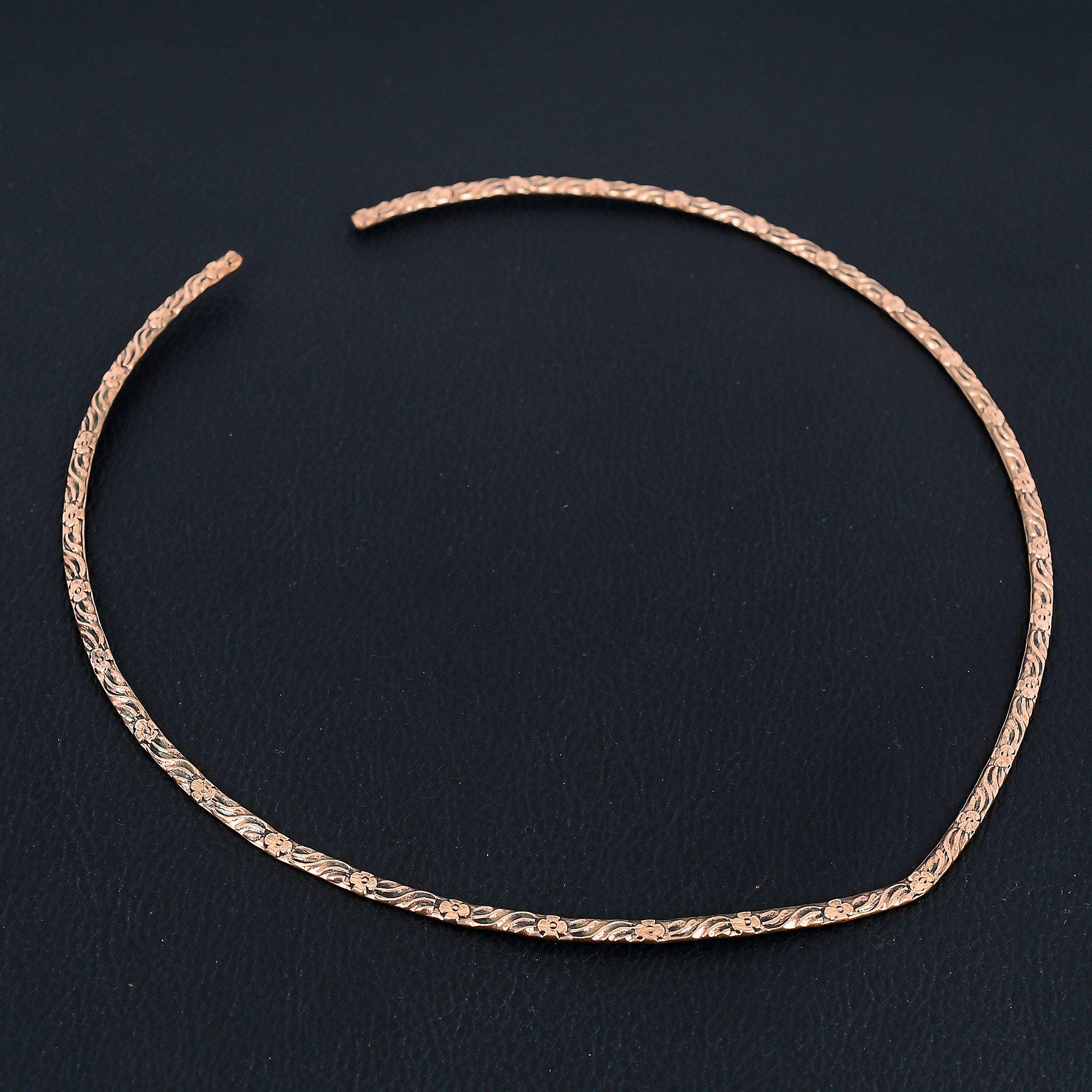 Pure Copper Wire Choker Necklace | Collar Necklace | Adjustable Choker Necklace | Neck Wire |  Copper Wire Necklace Jewelry For Gift