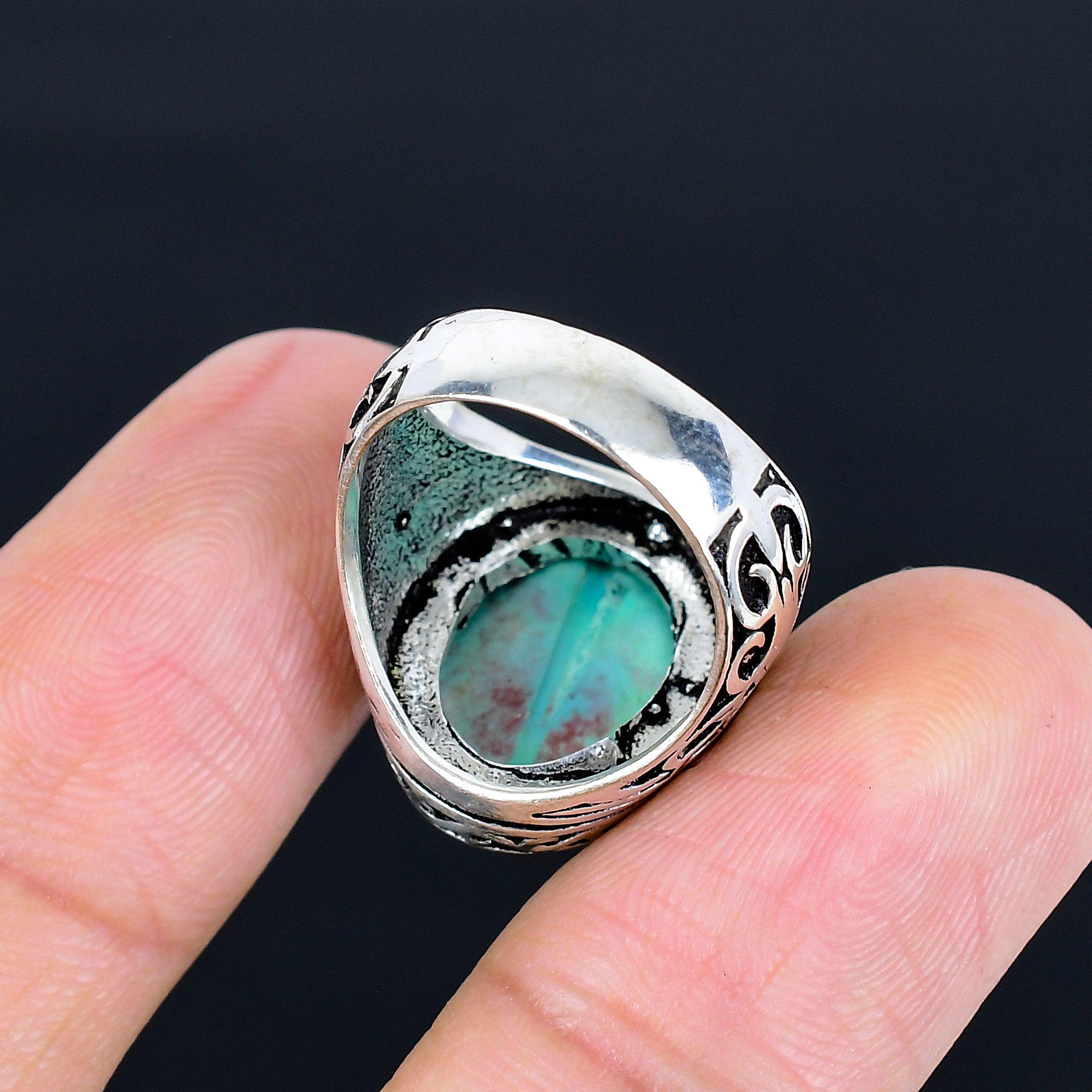 Anello Chevalier Con Turchese Ovale - Laboratorio Miccini