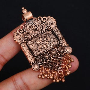 Beautiful Pure Copper Texture Pendant | Solid Copper | Necklace Pendant | Copper Jewelry | Copper Pendant Gift for Her/him