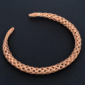 Pure Copper Woven Choker: Ethnic Wire Necklace