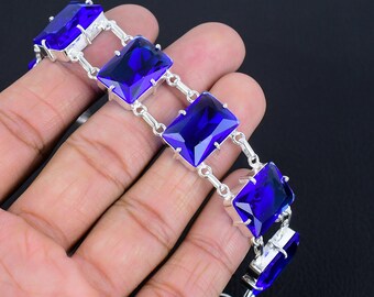 タンザナイト スクエアシェイプ ジェムストーン：925スターリング
