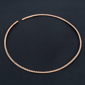 Adjustable Copper Wire Choker Necklace: Handmade Collar Jewelry