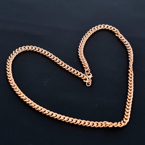 Pure 100% Copper Thicker Curb Chain | Solid Copper Jewelry | Heavy Curb Link Chain Necklace |Copper Chain for Her/him 35 Grams, 20.5&quot; Inches