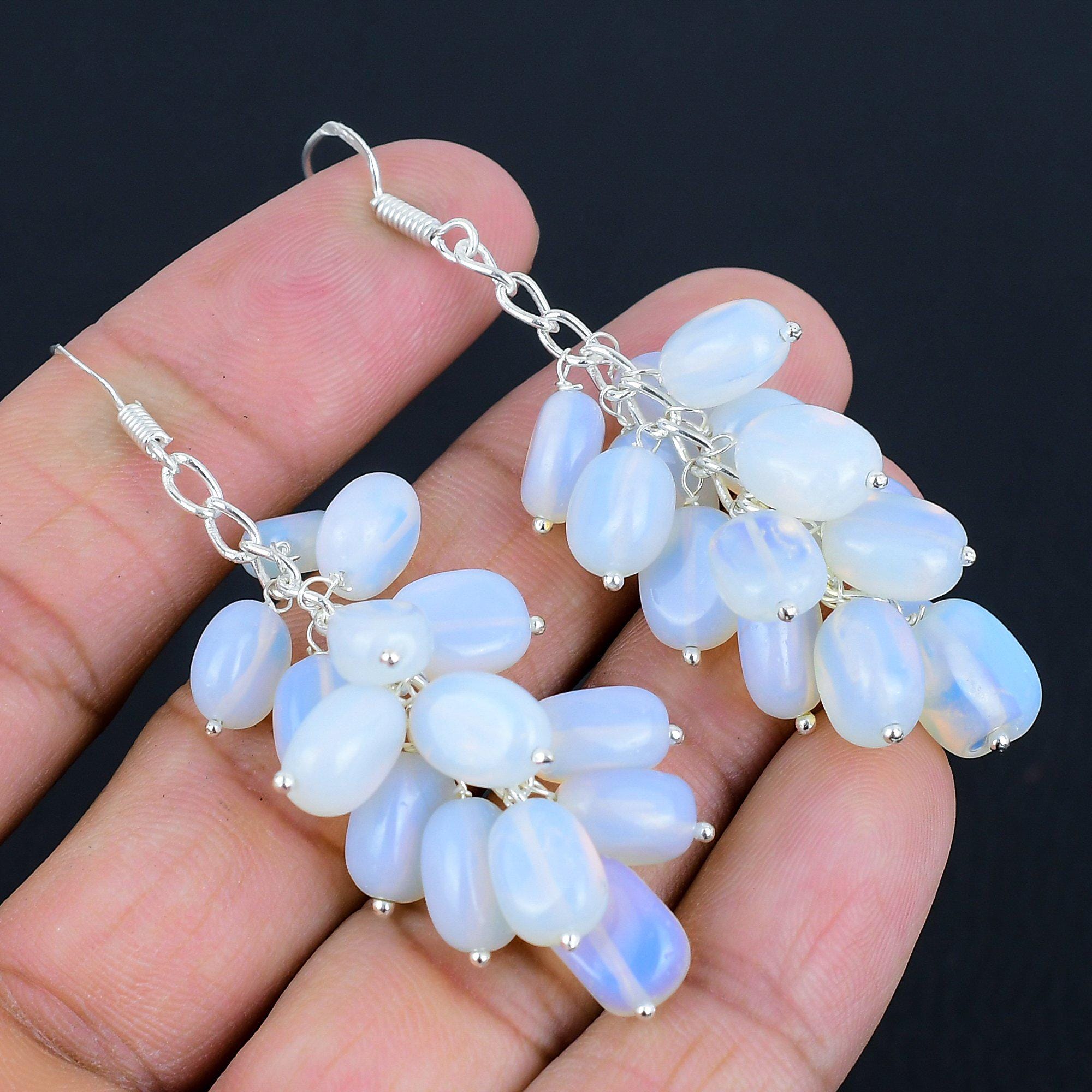 アクセサリー Grape Earhoop & Pendant 925 Silver Set Grape Shape 925 Sterling Silver Earrings: Dangle Drop Hook Jewelry