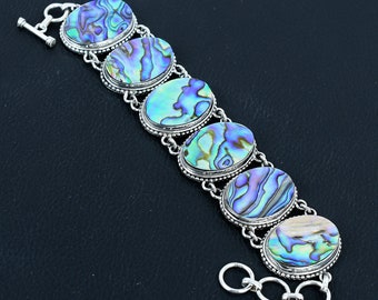 Abalone Shell Armband: Verstellbare Kette aus 925 Sterlingsilber
