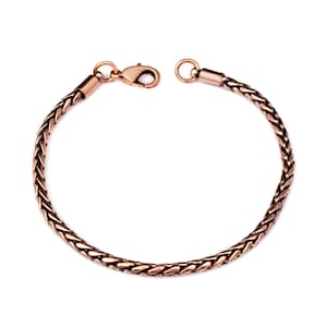 Puur koperen tarweketting enkelband/armband | 100% puur koperen ketting enkel-/armbandsieraden | Massief koperen sieraden Cadeau voor haar/hem