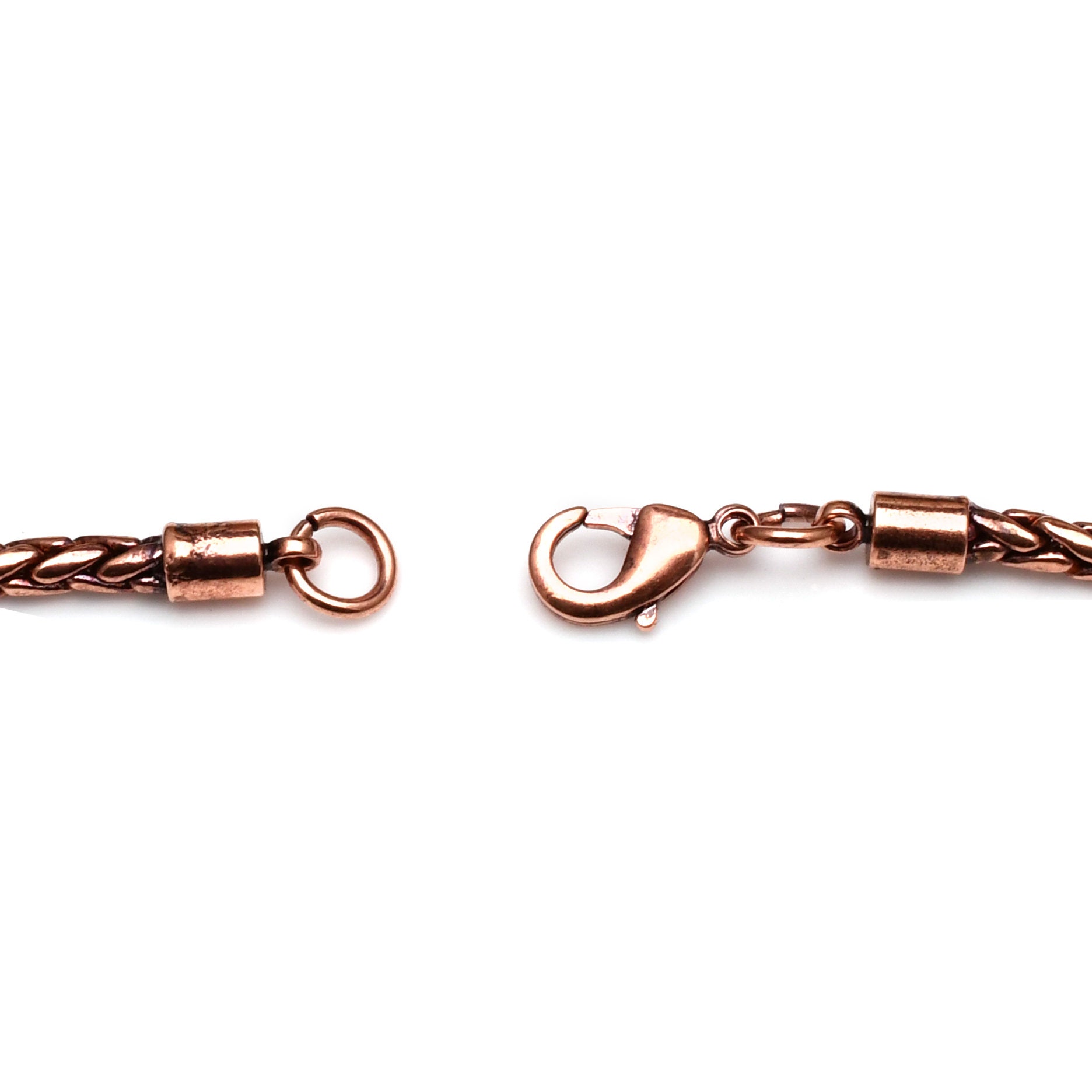 Red Copper Chain Necklace/ Pure Copper Wheat Chain/ Solid Copper Jewelry  Chain /wheat Chain Gift for Viking Jewelry/ Eco Friendly Chain 