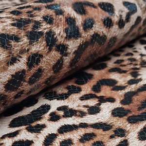 Engraved Snake Skin Leather 8x12&quot; Snake Skin Engraved Cowhide Leopard Print Quality Genuine Leather 1.0MM