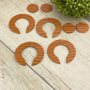 Pre-Cut Leather Earring - LAILA DIY Earrings - Genuine Leather Shapes - 4pr/8pc - Leather Precuts