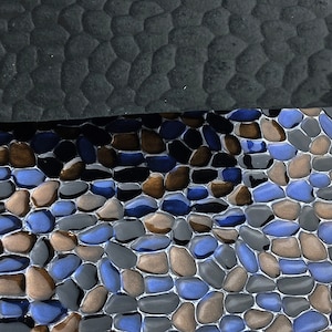 Patent Leather Sheets - Metallic Pebbles on Genuine Cowhide - 8x10&quot; - Leather for Crafts