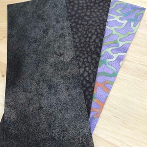 Leather Sheet 4x12&quot; Value Pack - #57 Beautiful Shimmering Metallic Mix Genuine Leather - 3pc