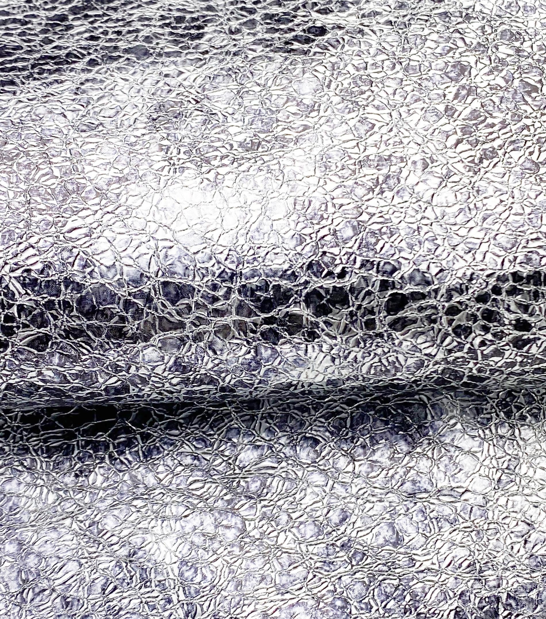 Silver Metallic Leather Sheet Beautiful Texture Genuine Etsy