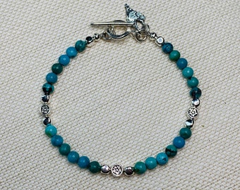 Turquoise and Sterling Silver Toggle Bracelet