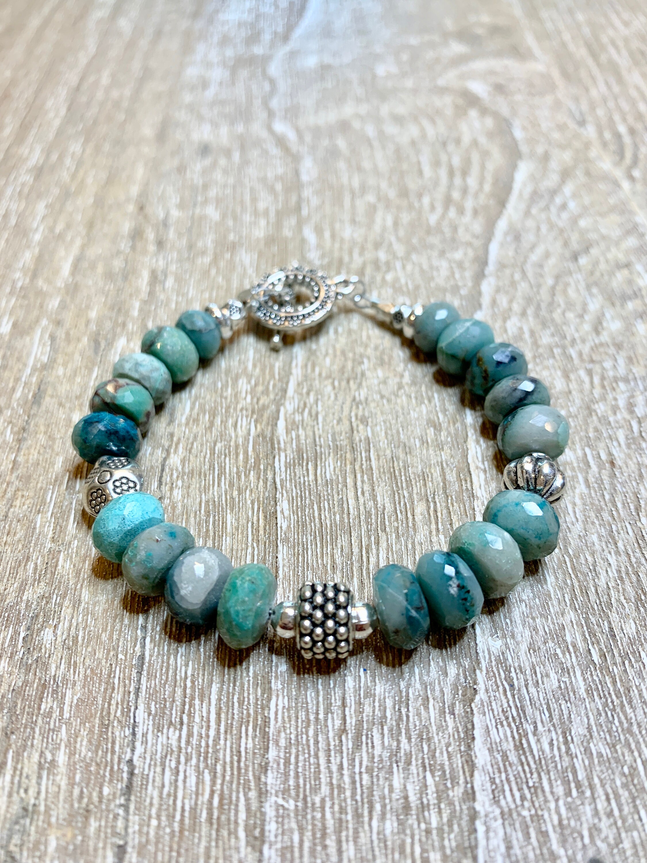 アクセサリー S'YTE CHRYSOCOLLA BEADS BRACELET Chrysocolla-Tigereye-Bead-