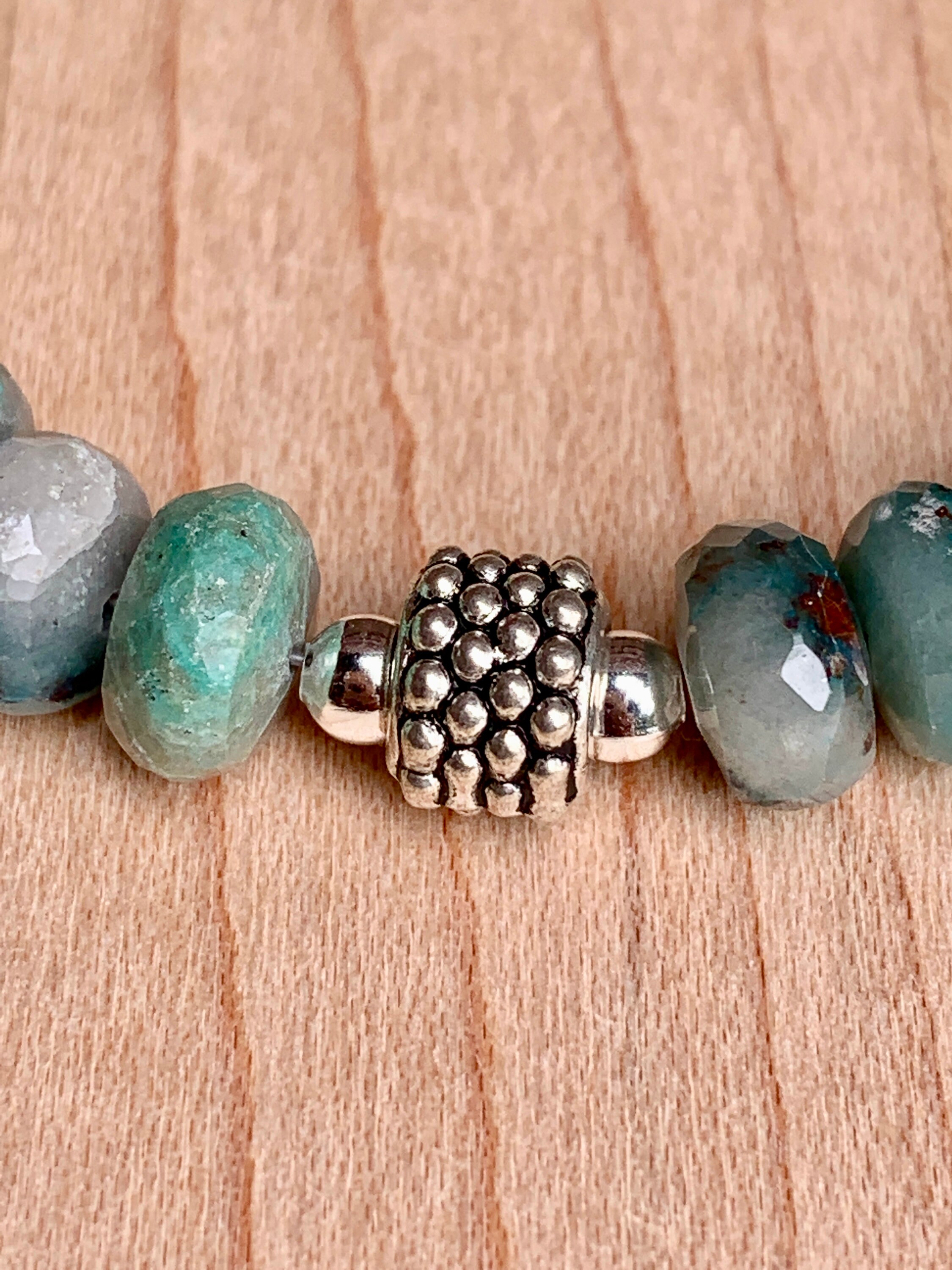 アクセサリー S'YTE CHRYSOCOLLA BEADS BRACELET CHRYSOCOLLA BRACELET - EXCLUSIVE QUALITY – The Crystal Avenues