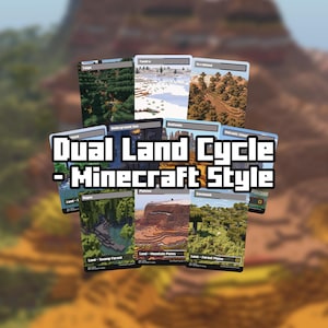 Dual Land Cycle Proxy Set | 10x Cards | Minecraft Style - Etsy