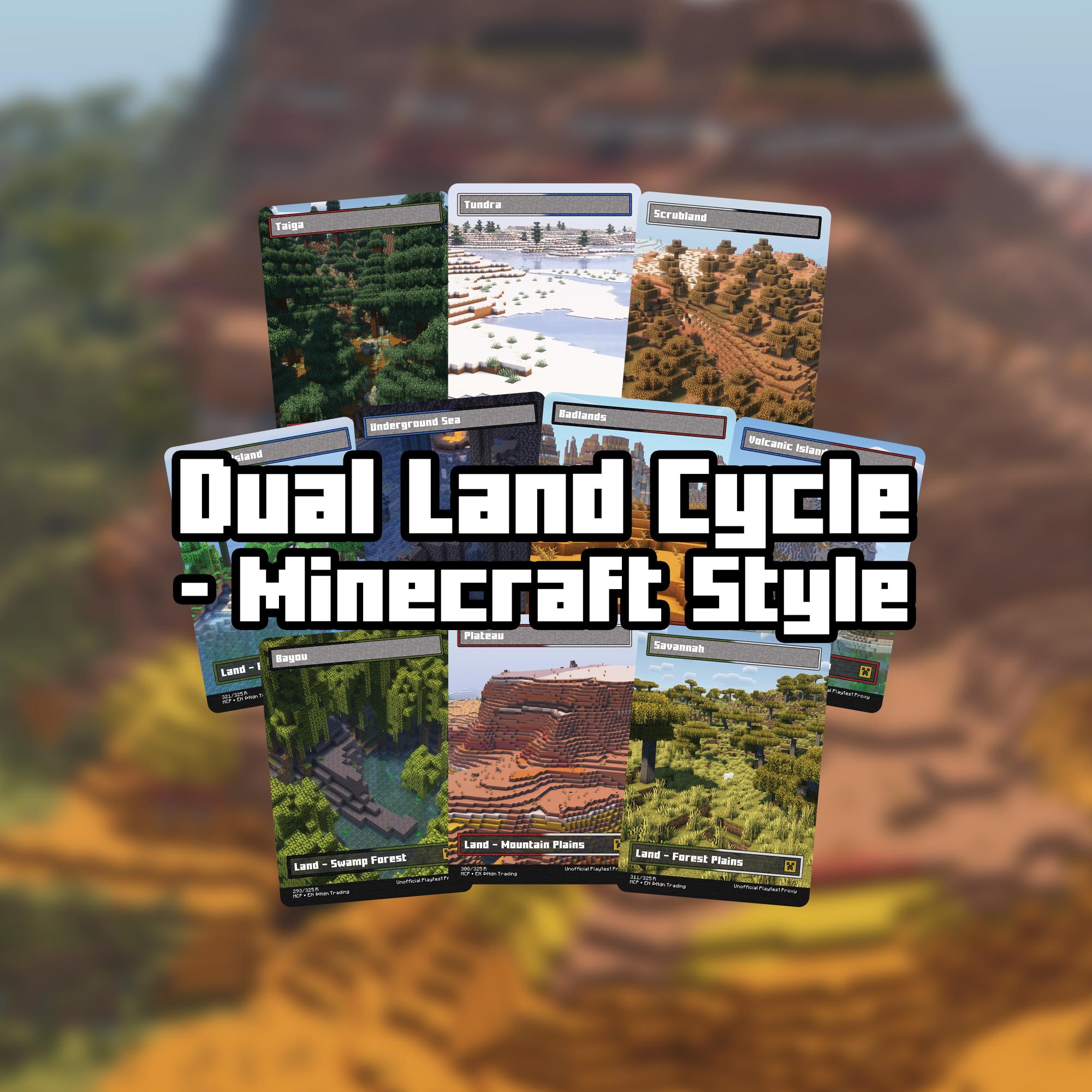 Dual Land Cycle Proxy Set | 10x Cards | Minecraft Style - Etsy
