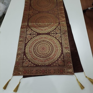 Patchwork Tafelkleed boho dierenprint zijde brocade tafelrunners bruiloft verjaardagsdecor cadeau zijden eettafelrunner 16X60'' lange runner