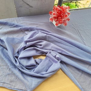 Gray Sheer Voile Fabric Lawn Cotton Fabric by Yard Solid Soft Light Weight Mulmul Dressmaking Fabric, sheer fabric for curtains, home decor