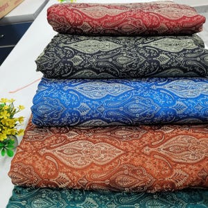 brocade Fabric by the yard jacquard fabric, Upholstery Fabric, Wedding dressmaking Fabric sold by the yard