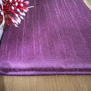 Purple  Dupioni Raw Silk fabric by the yard for dress making, Pillow covers,  Drapery curtains ,cushion cover. Fabric for Upholstery