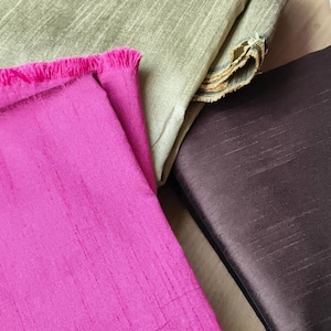 Multi colours Dupioni Raw Silk fabric by the yard for dress making, Pillow covers,  Drapery curtains ,cushion cover. Fabric for Upholstery