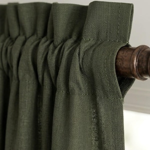 Organic Cotton soft Curtains |  Tracker tape hook  Hand deyd Farmhouse Drapes