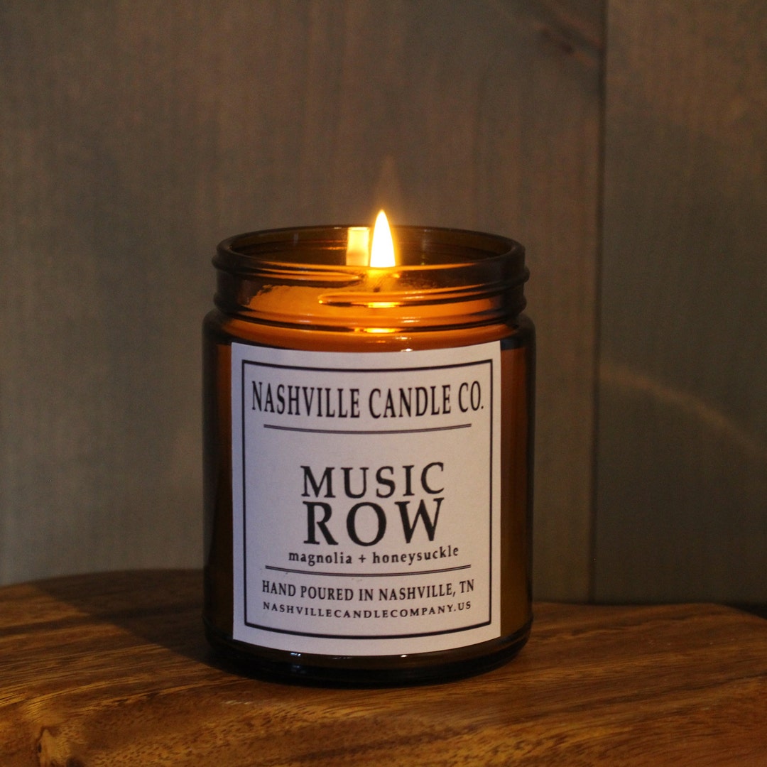 Music Row Magnolia Honeysuckle / Nashville Christmas Gift, Gift Wrapped Candle Etsy