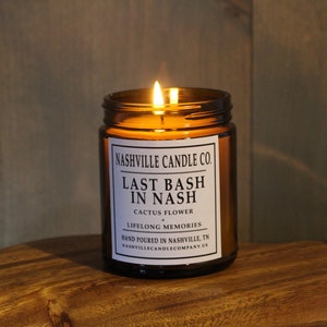 Last Bash in Nash | Cactus Flower + Lifelong Memories / Nashville Bachelorette, Gift Wrapped Candle
