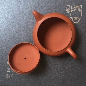 110ccc Chaozhou handmade red clay Gongfu teapot,thin body big mouth flat teapot,handmade teapot teawares