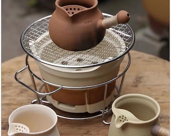 Transitional Chaozhou Gongfu Teawares for Tea Cooking,Chaozhou Gongfu Set,Pottery Stove